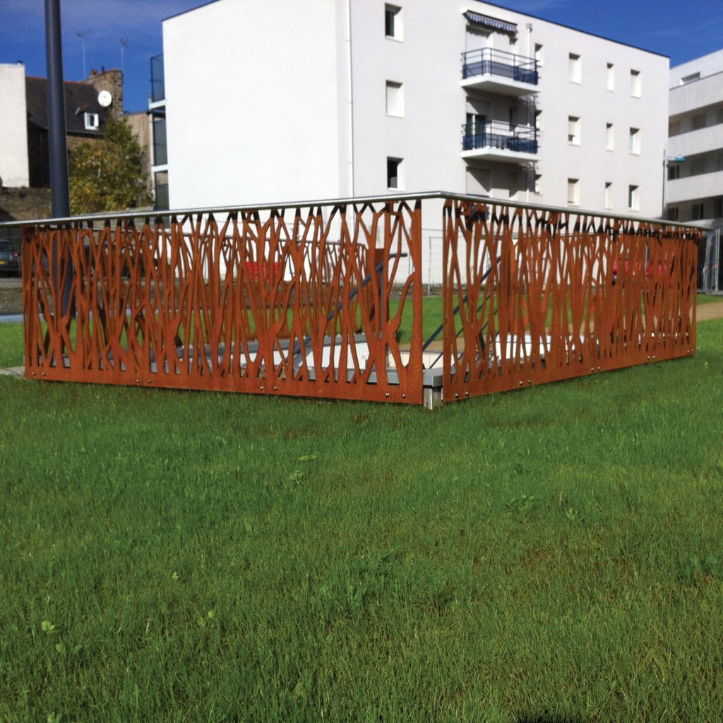 Garde-corps acier - Corten modèle « Copse » - Ville de Saint Brieuc