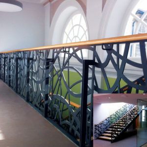 Escalier et garde-corps - acier modèle «Méli-Mélo » - Ville de Loudéac