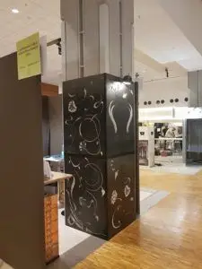 Panneau décoratif réalisé spécifiquement pour le Salon du Patrimoine au Carrousel du Louvre